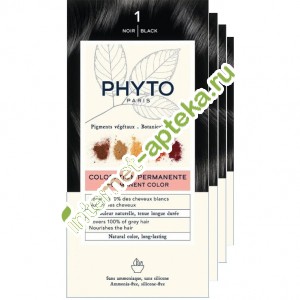 Фитосольба ФИТОКОЛОР 1 Краска для волос Черный НАБОР (4 ШТУКИ) Phytosolba Phyto Color PHYTO (РH10016A99926NAB)