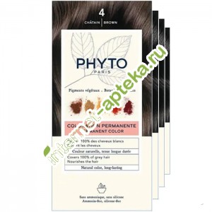 Фитосольба ФИТОКОЛОР 4 Краска для волос Шатен НАБОР (4 ШТУКИ) Phytosolba Phyto Color PHYTO (РH10018A99926NAB)