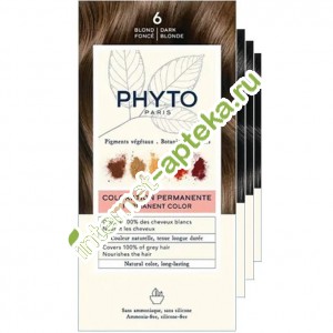 Фитосольба ФИТОКОЛОР 6 Краска для волос Темный блонд НАБОР (4 ШТУКИ) Phytosolba Phyto Color PHYTO (РH10023A99926NAB)