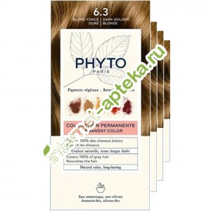 Фитосольба ФИТОКОЛОР 6.3 Краска для волос Темный золотистый блонд НАБОР (4 ШТУКИ) Phytosolba Phyto Color PHYTO (РH10024A99926NAB)
