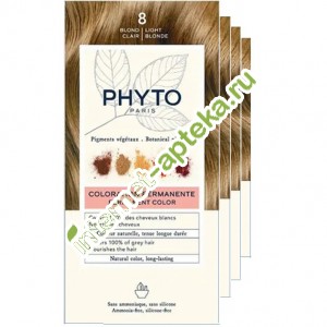 Фитосольба ФИТОКОЛОР 8 Краска для волос Светлый блонд НАБОР (4 ШТУКИ) Phytosolba Phyto Color PHYTO (РH10013A99926NAB)