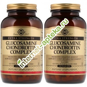 Солгар Глюкозамин-Хондроитин Комплекс НАБОР 2 упаковки по 150 таблеток Solgar glucosamine chondroitin complex