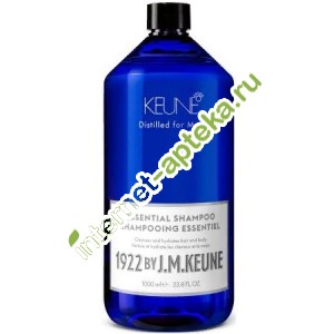 Кене Шампунь для волос и тела Универсальный Для мужчин 1000 мл Keune Distiller for Men Essential Shampoo 1922 by J.M.KEUNE (21803)