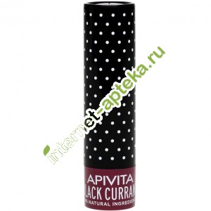 Апивита Уход для губ Увлажняющий С оттенком Черной смородины 4,4 гр Apivita Lipcare Black Currant (G73619)