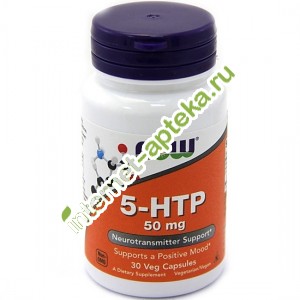 Now Foods 5-HTP (1-5 гидрокситриптофан) 440 мг 30 капсул Нау Фудс, Нов Фудс