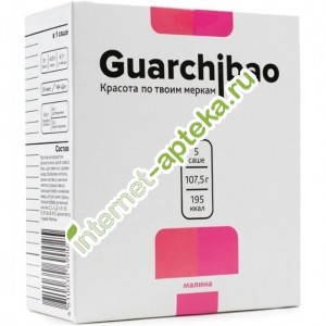 Гуарчибао Вейт Контрол Порошок Малина Саше-пакетики 5 шт по 21,5 г Guarchibao Weight Control Food Shake Sachets