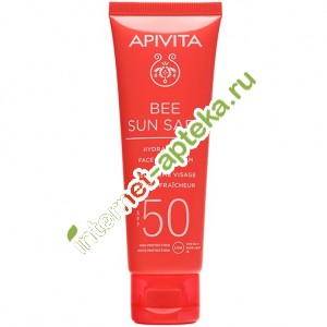 Апивита Би Сан Сэйф Гель-крем для лица SPF50 Солнцезащитный Свежий Увлажняющий 50 мл Apivita Bee Sun Safe Gel-cream (G80167)