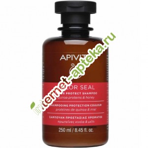 Апивита Шампунь для окрашенных волос С протеинами киноа и медом 250 мл Apivita Shampoo (G80815)