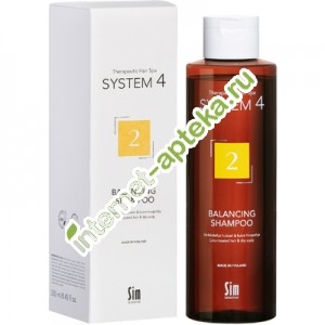 Система 4 Шампунь 2 для сухой кожи головы и поврежденных волос 75 мл System 4 Balancing shampoo 2