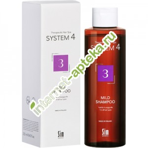 Система 4 Шампунь 3 для всех типов волос и ежедневного применения 75 мл System 4 Mild shampoo 3