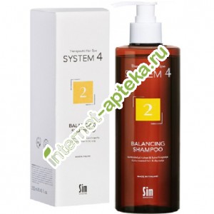 Система 4 Шампунь 2 для сухой кожи головы и поврежденных волос 500 мл System 4 Balancing shampoo 2