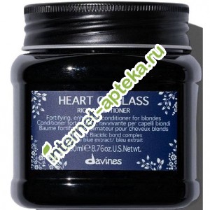 Давинес Кондиционер питательный для защиты и сияния Блонд 250 мл Davines Rich Conditioner Heart Of Glass (72003)