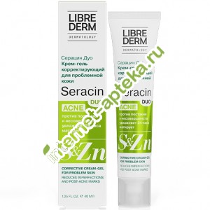 Либридерм Серацин Крем-гель для проблемной кожи ДУО Корректирующий 40 мл Librederm Seracin DUO gel-cream (ЛН061165)