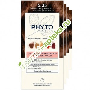 Фитосольба ФИТОКОЛОР 5.35 Краска для волос Шоколадный светлый шатен НАБОР (4 ШТУКИ) Phytosolba Phyto Color PHYTO (PH1001071AANAB)
