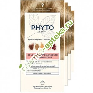 Фитосольба ФИТОКОЛОР 9 Краска для волос Очень светлый блонд НАБОР (4 ШТУКИ) Phytosolba Phyto Color PHYTO (РH10015A99926NAB)