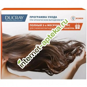 Дюкрей Набор (НЕОПТИД Лосьон от выпадения волос для Женщин 3 флакона по 30 мл + АНАФАЗ Шампунь стимулирующий для ослабленных, выпадающих волос 100 мл) Ducray (Дюкрэ С265300)