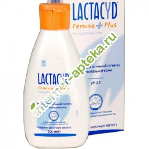 Лактацид Фемина Плюс Средство для интимной гигиены для чувствительной кожи 200 мл Lactacyd femina