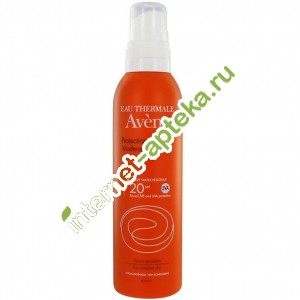 Авен Солнцезащитный спрей для тела SPF20 умеренная степень защиты 200 мл Avene Protection Moderee Spray SPF20 (С04267)