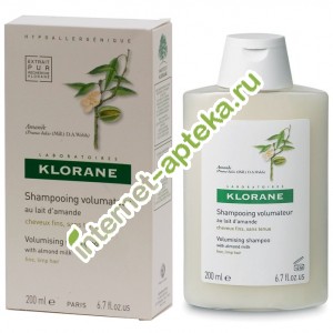Клоран Шампунь для волос с молочком МИНДАЛЯ для частого применения 200 мл Klorane Shampoo with almond milk 00746)