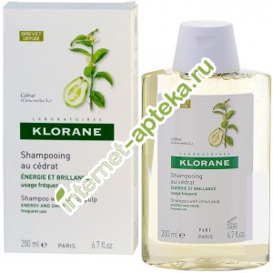 Клоран Шампунь для волос с мякотью ЦИТРОНА тонизирующий для частого применения 200 мл Klorane Shampoo with citrus pulp (02747)