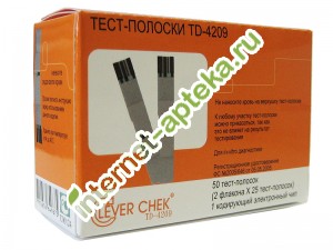Тест-полоски КЛЕВЕР ЧЕК (CLEVER CHEK) TD-4209 50 шт.