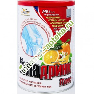 Геладринк Плюс Порошок со вкусом Апельсина 340 грамм (Geladrink)
