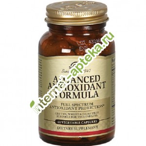Солгар Антиоксидантная формула 870 мг 60 капсул Solgar Advanced Antioxidant Formula